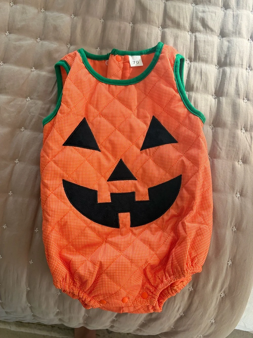 Pumpkin costume romper one piece
